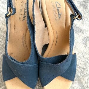 CLARKS new without box suede sandal